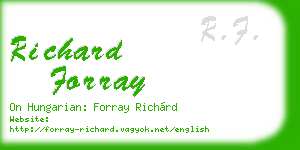 richard forray business card